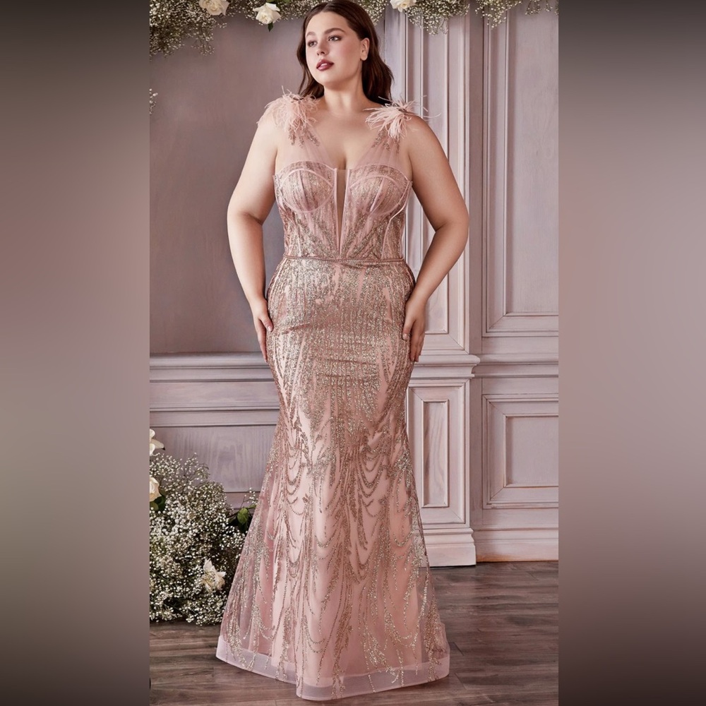 Rose Gold formal dress/ gown / prom dress
